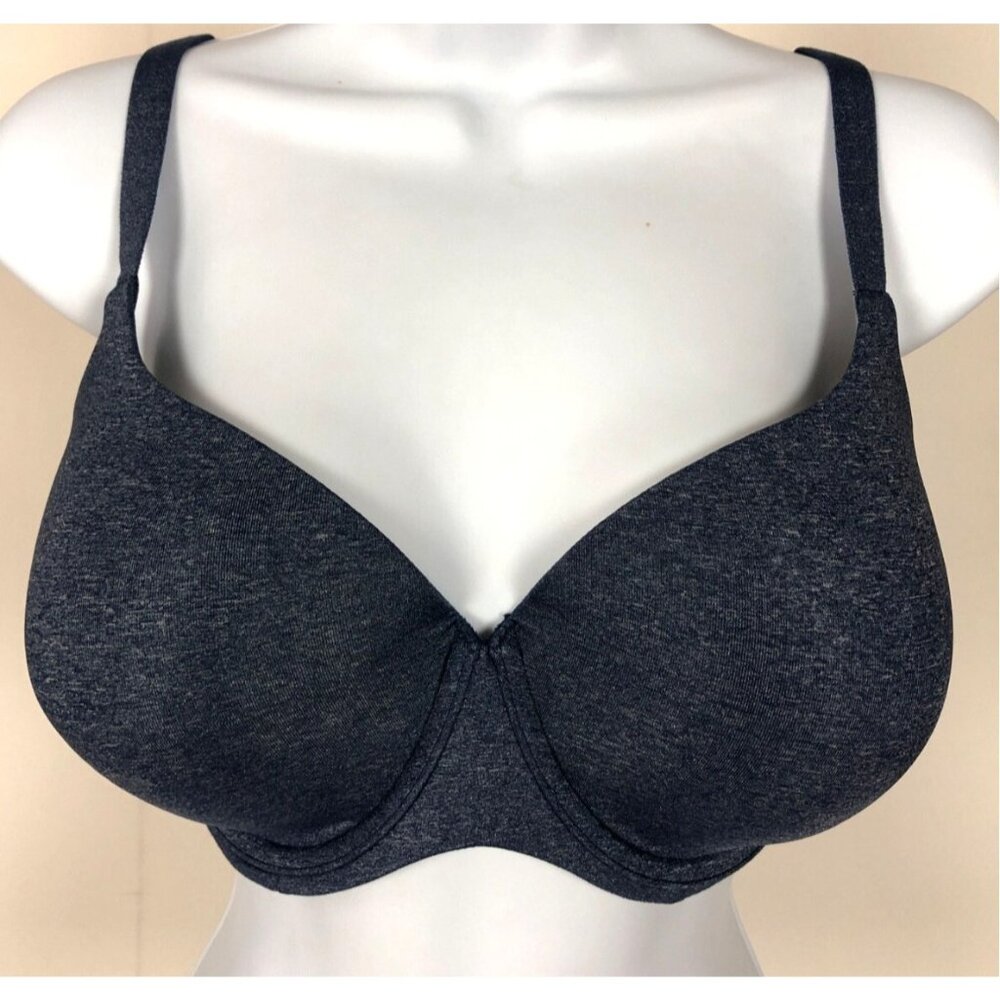 Ambrielle Bra Size 38D Dark Blue Lightly Padded Underwire Back Close Full Covera - Picture 8 of 10